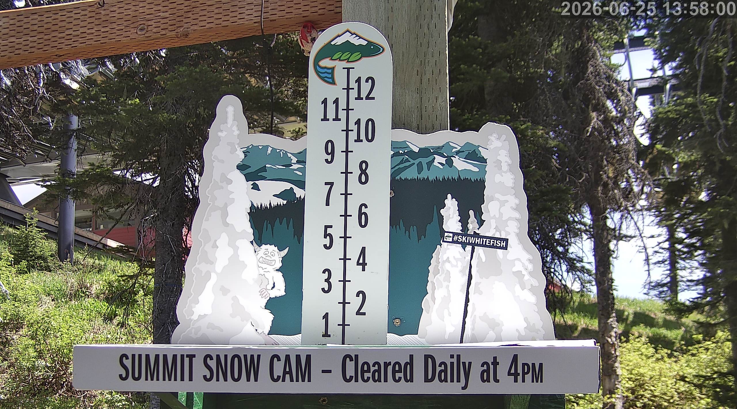 Whitefish ski resort Snow Stake