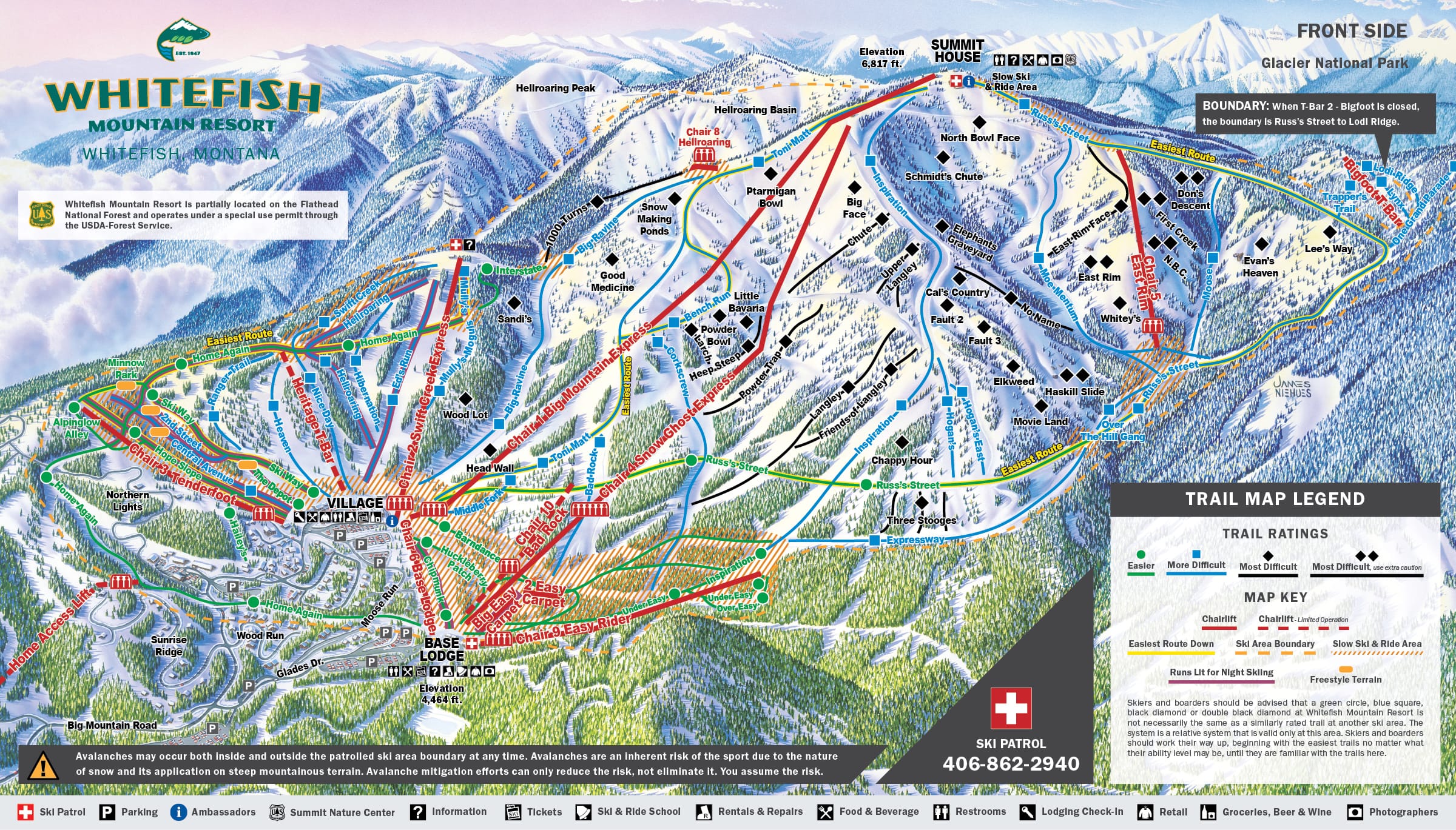 2023/24 Front Side Trail Map